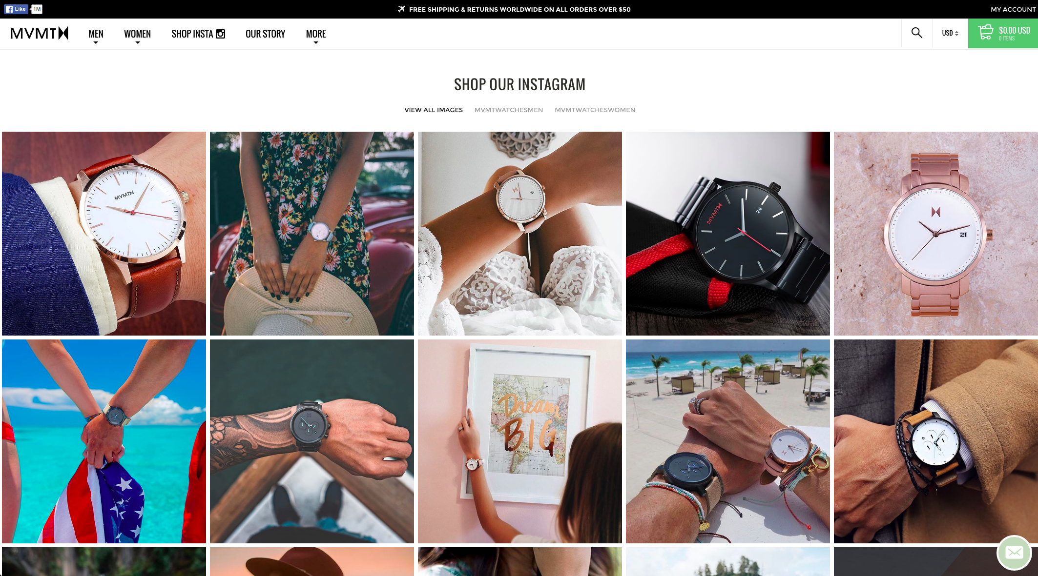 Image of Instagram feed with shopping feature