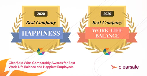 ClearSale Wins Comparably Awards for Best Work-Life Balance and Happiest Employees