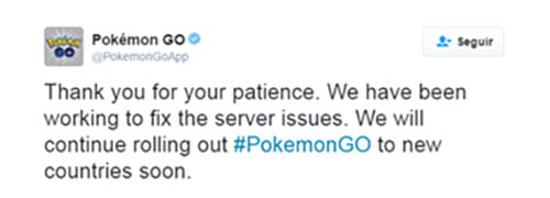 Pokemon Go Tweet