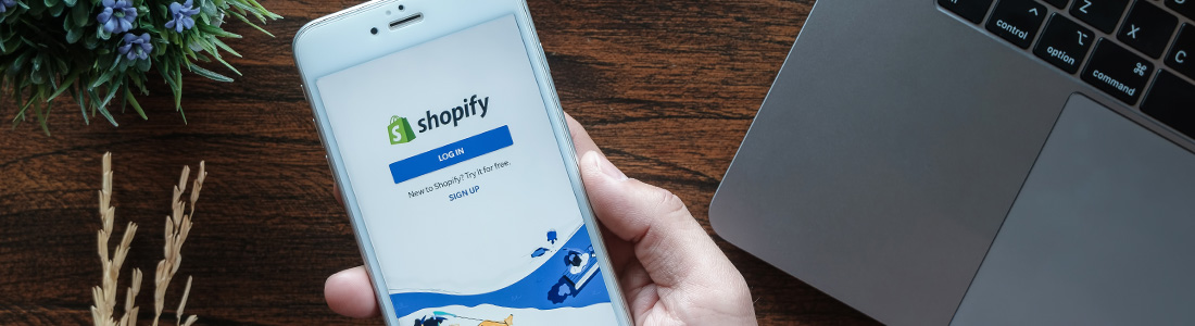 shopify app at the phone