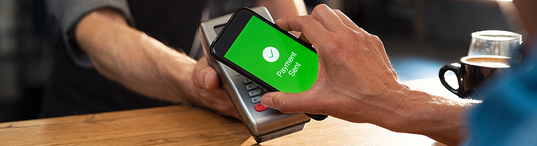 a person making a mobile payment