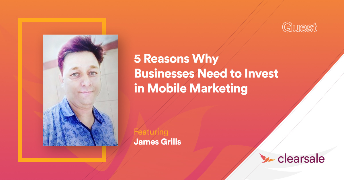 Headshot of James Grills and a text that says: 