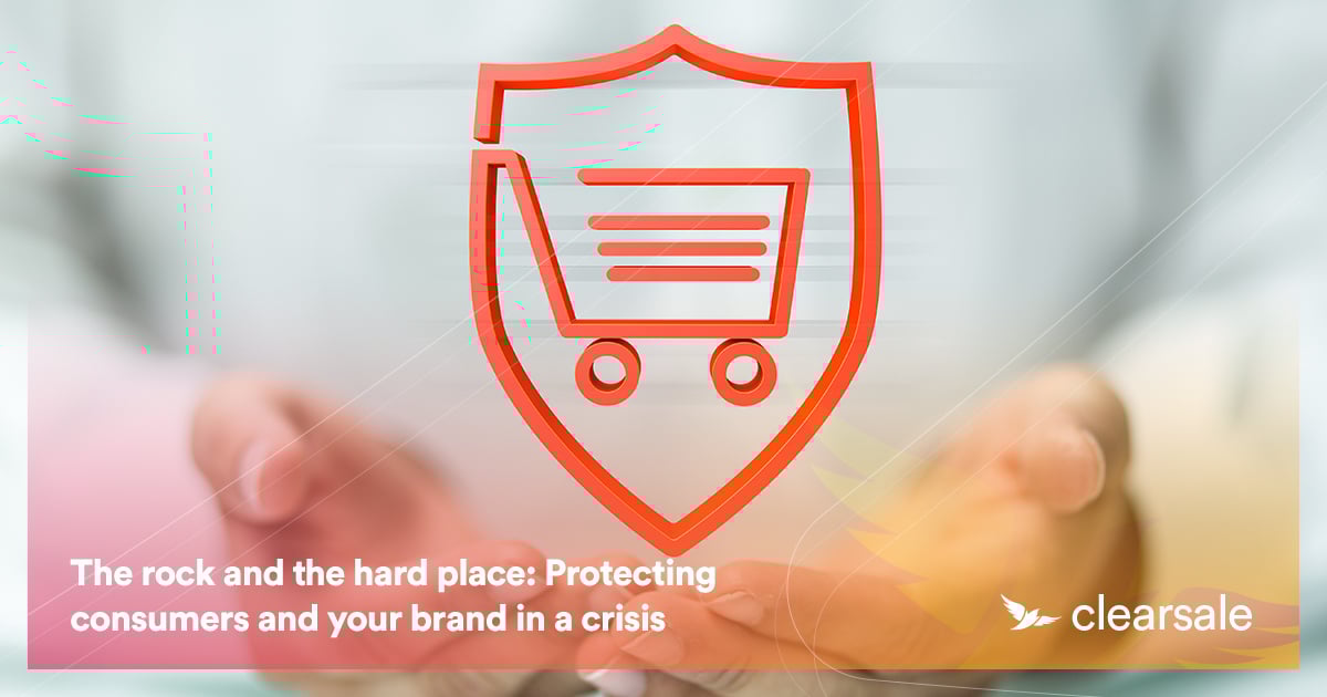 Image of a protected shopping cart  and a text that says; 